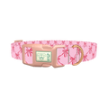 Diamond Bow Dog Collar - plastic rose gold