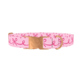 Bow Garland Dog Collar - metal rose gold