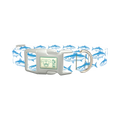 Ocean Fish Dog Collar - plastic silver