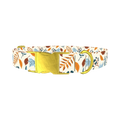 Autumn Berry Leaves Dog Collar - metal gold