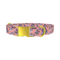 Pastel Rose Bouquet Dog Collar - metal gold