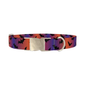 Halloween Bat Dog Collar - metal silver