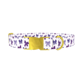 Purple Bow Dog Collar - metal gold