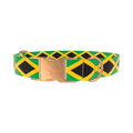 Jamaican Flag Dog Collar - metal gold