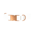 Dinosaur UFO Dog Collar - metal rose gold