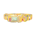 Surfboard Beach Dog Collar - plastic gold