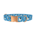 Seagull Pattern Dog Collar - metal rose gold