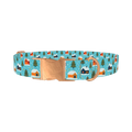 Christmas Village Dog Collar - metal rose gold