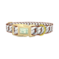 Silver Link Dog Collar - plastic gold