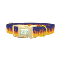 Flame Pattern Dog Collar - plastic gold