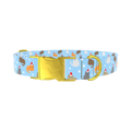 Festive Cat Dog Collar - metal gold