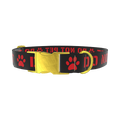 Warning Sign Dog Collar - metal gold