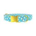 Daisy Floral Dog Collar - metal gold