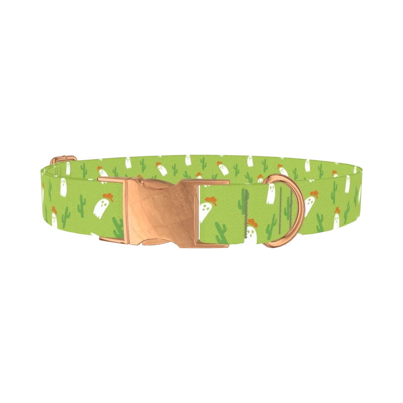 Western Ghost Dog Collar - metal rose gold