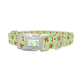 Christmas Peppermint Dog Collar - plastic silver