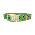 Geometric Animal Print Dog Collar - plastic gold