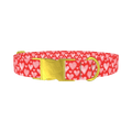 Watercolor Heart Dog Collar - metal gold