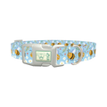Bees and Hearts Dog Collar - plastic silver