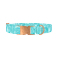 Tropical Palm Dog Collar - metal rose gold
