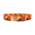Halloween Haunted House Dog Collar - metal rose gold