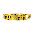 Yellow Football Trophy Dog Collar - metal gold