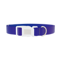 Blue Purple Gradient Dog Collar - plastic silver