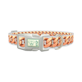 Rose Gold Chain Pattern Dog Collar - plastic silver