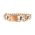 Coffee and Pastry Dog Collar - metal rose gold