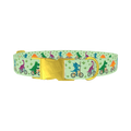Dinosaur Cycling Dog Collar - metal gold
