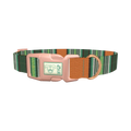 Woven Stripe Dog Collar - plastic rose gold