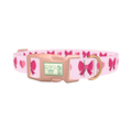 Ribbon Heart Dog Collar - plastic rose gold