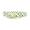 Festive Tree Pattern Dog Collar - plastic gold
