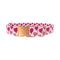 Heart Balloon Dog Collar - metal silver