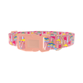 Colorful Mushroom Field Dog Collar - plastic rose gold