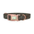 Brown Green Camo Dog Collar - plastic rose gold
