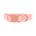 Red Polka Dot Dog Collar - plastic rose gold