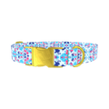 Color Splash Tie-Dye Dog Collar - metal rose gold