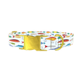 Colorful Lure Pattern Dog Collar - metal rose gold