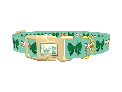 St. Patrick's Bow Dog Collar