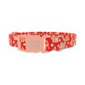 Gingerbread Reindeer Dog Collar - plastic rose gold
