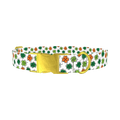 Shamrock Clover Dog Collar - metal gold