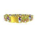 Whimsical Mushroom Dog Collar - metal gold