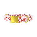 Lobster Pattern Dog Collar - metal gold