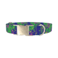 Vibrant Splatter Dog Collar - metal silver
