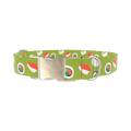 Sushi Pattern Dog Collar - metal silver
