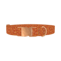 Geometric Knitting Dog Collar - metal rose gold