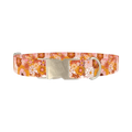 Retro Flower Burst Dog Collar - metal silver