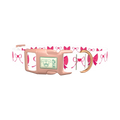 Pink Heart Bow Dog Collar - plastic rose gold