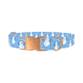 Christmas Snowman Dog Collar - metal rose gold