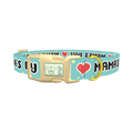 Mamas Boy Heart Dog Collar - plastic gold